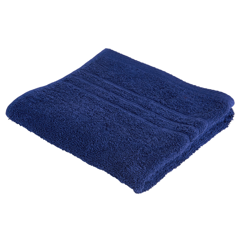 Wilko Navy Hand Towel Image 1