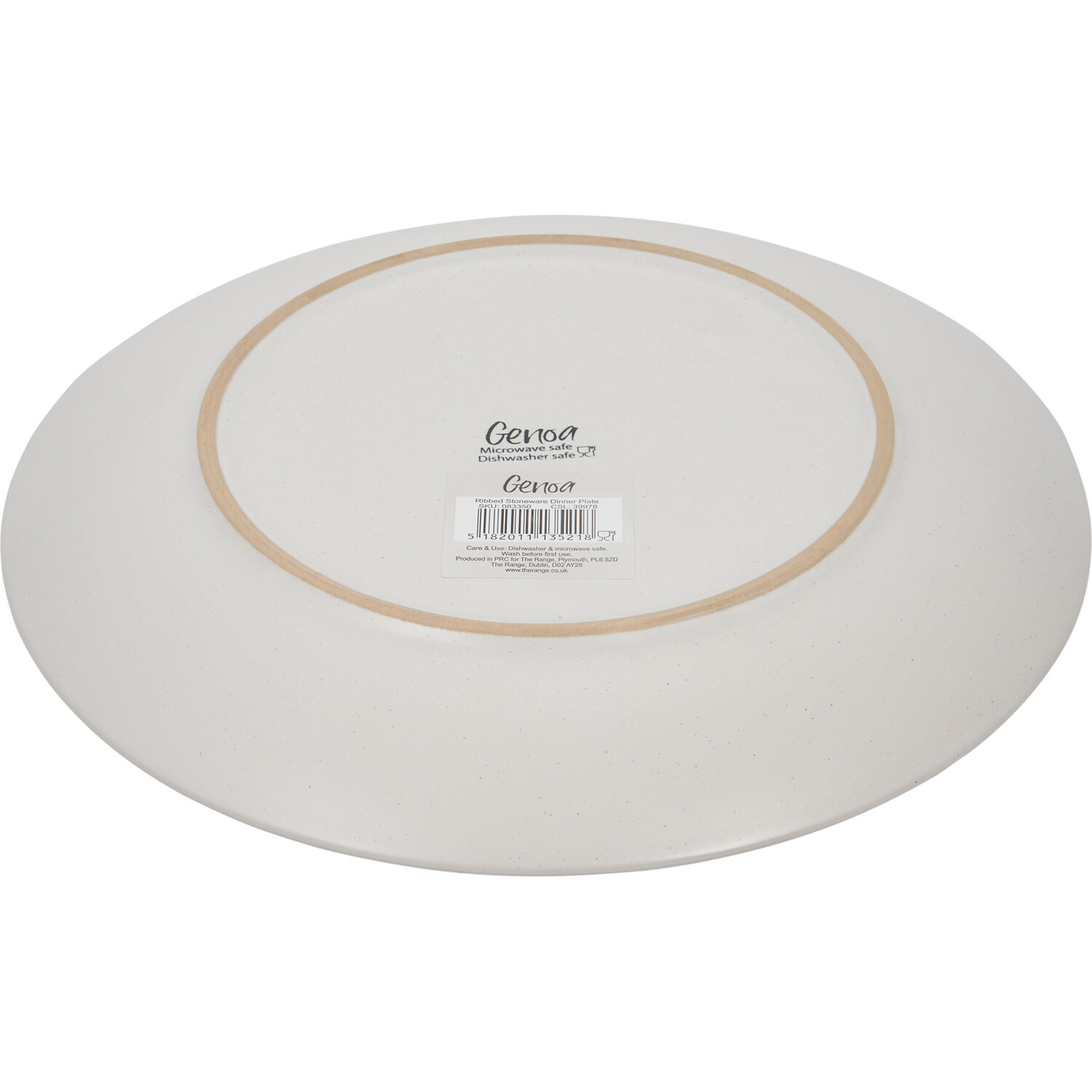 Genoa Ribbed Plate - Cream / Dinner Plate Image 4