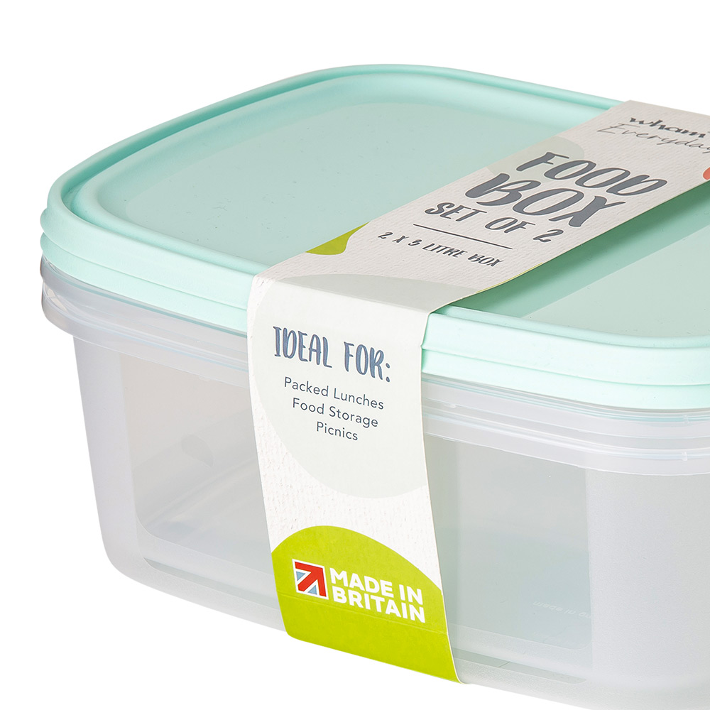 Wham 3L Everyday Food Box and Lid 2 Pack Image 2
