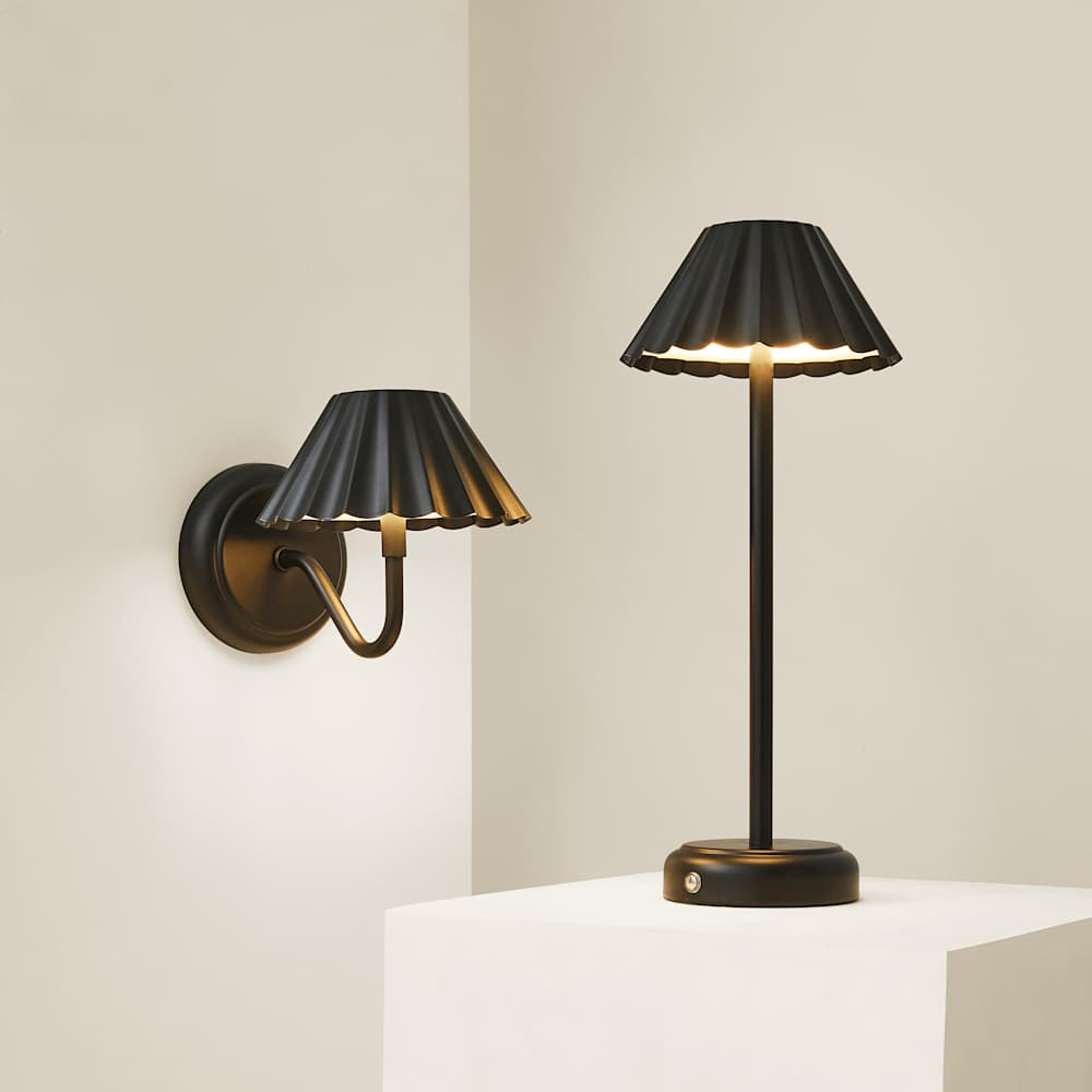 ValueLights Avery Black LED 6000K Dimmable Plated Wall Light with Shade 3W Image 7