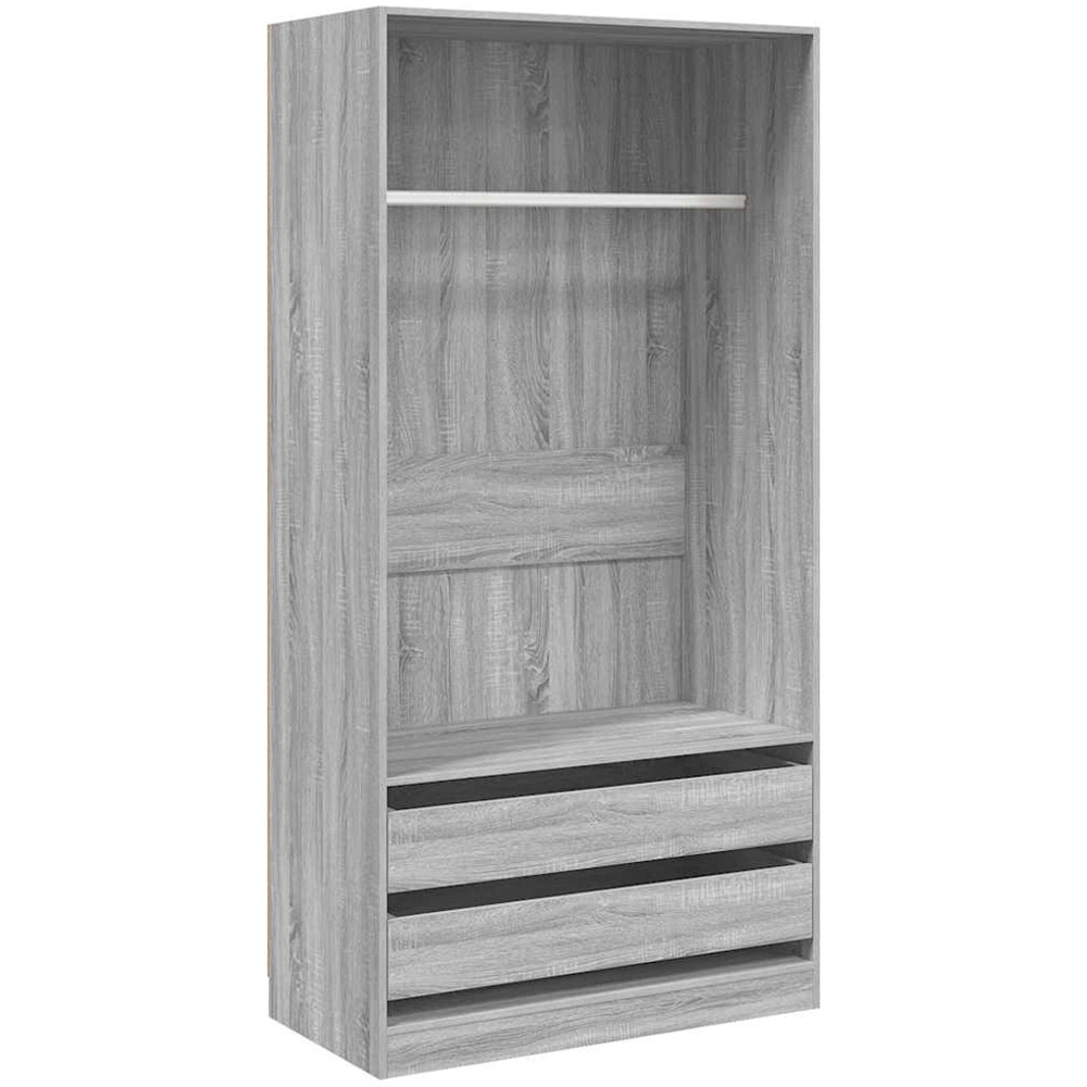 vidaXL 4 Shelf Grey Sonoma Engineered Wood Open Wardrobe Image 2