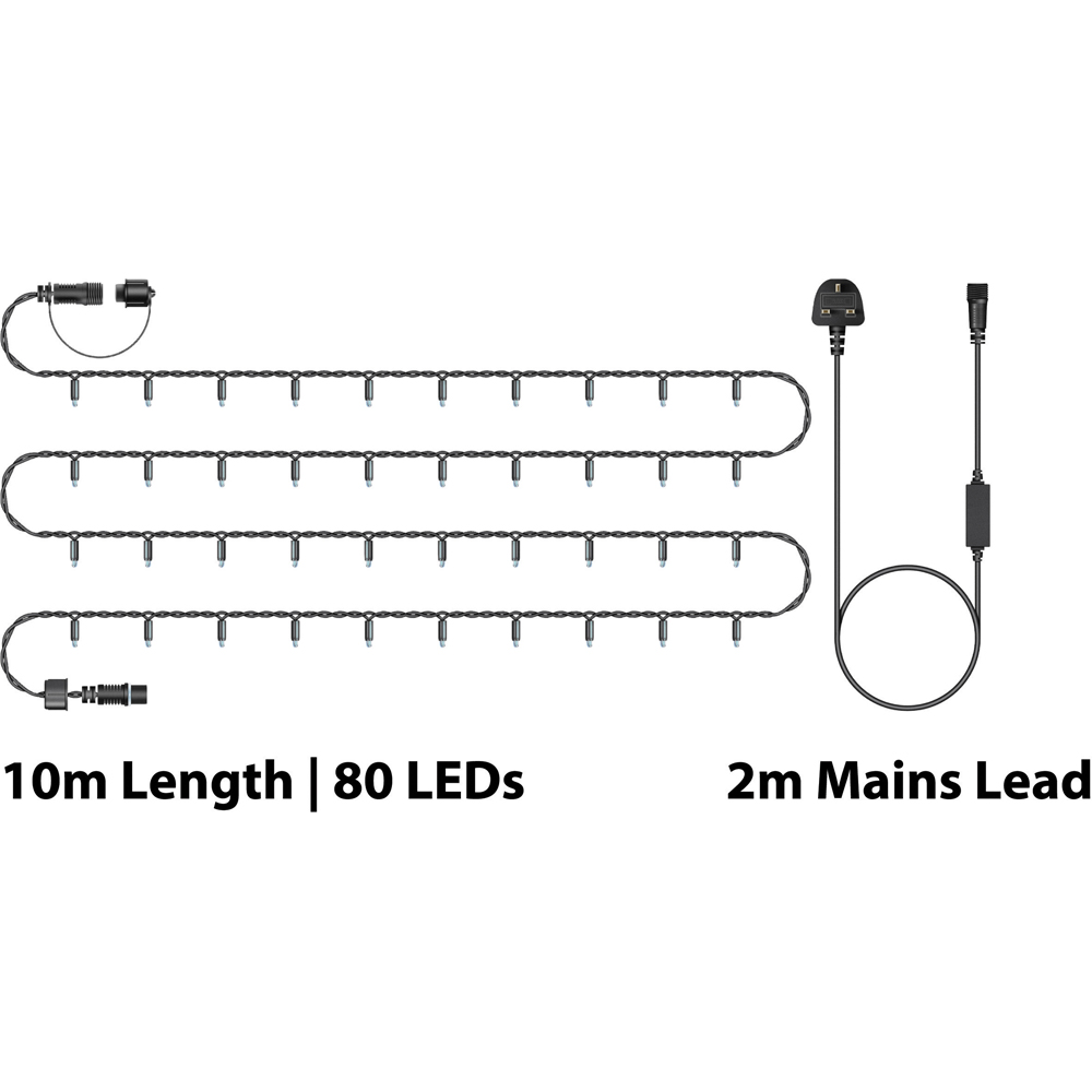 Eagle Connect Multicolour LED Black String Light 10m Image 8