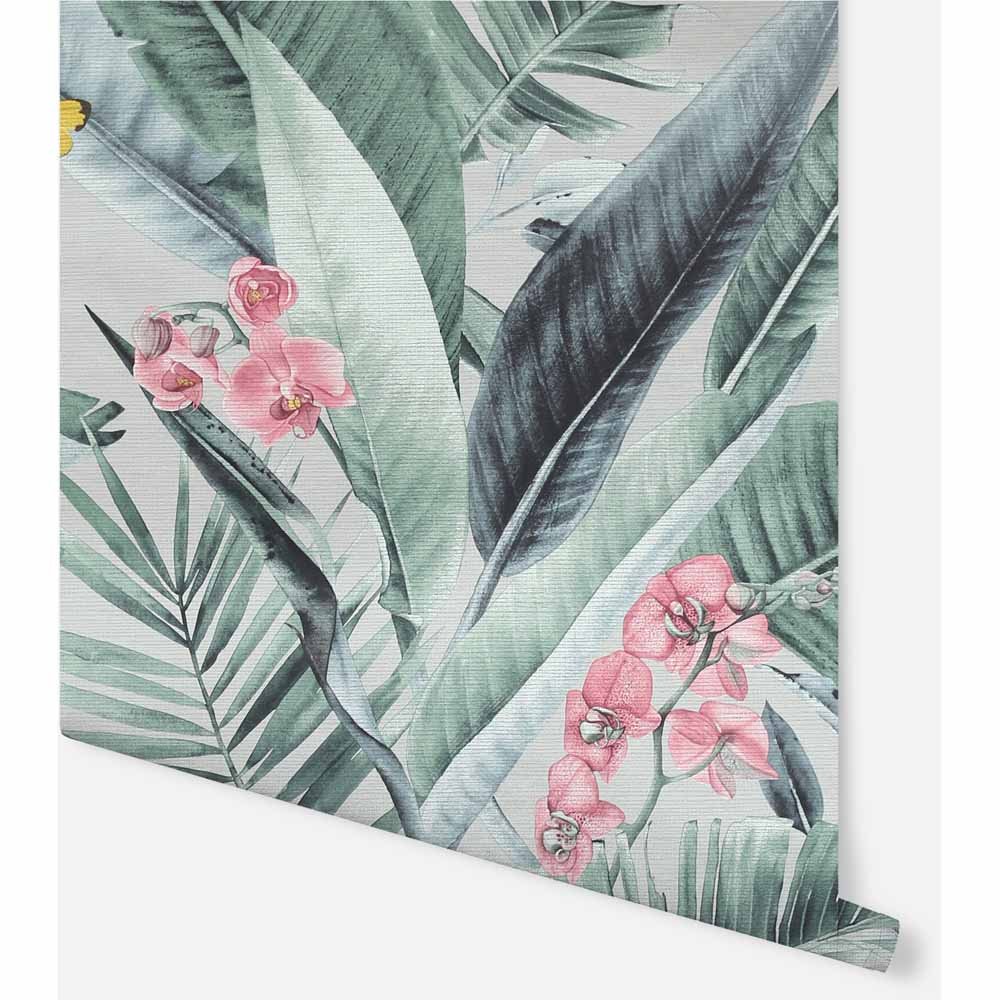 Arthouse Lush Tropical Grey Multi Wallpaper Image 3