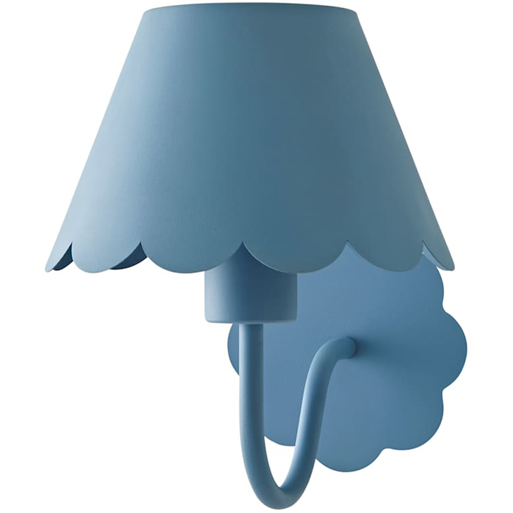 ValueLights Hallie Blue Scallop Rechargeable Wall Light Image 1