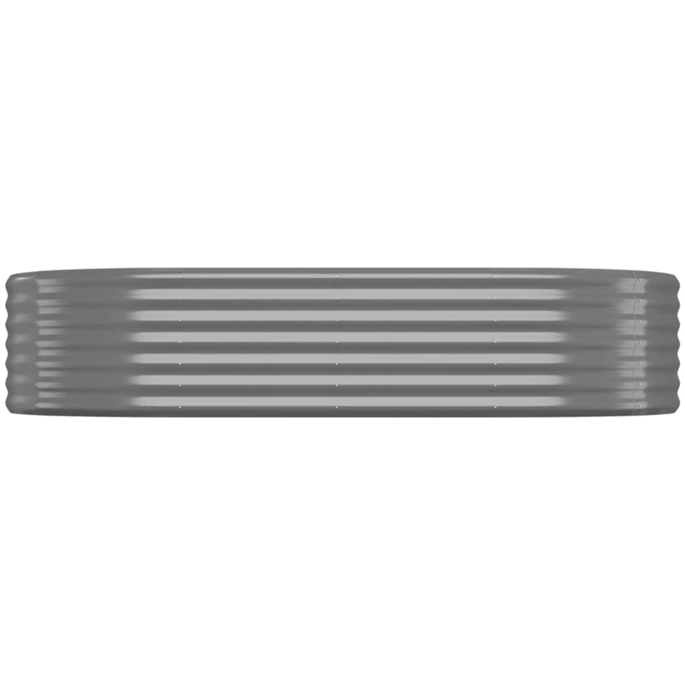 vidaXL Grey Galvanised Steel Raised Garden Bed 36 x 175 x 100cm Image 3