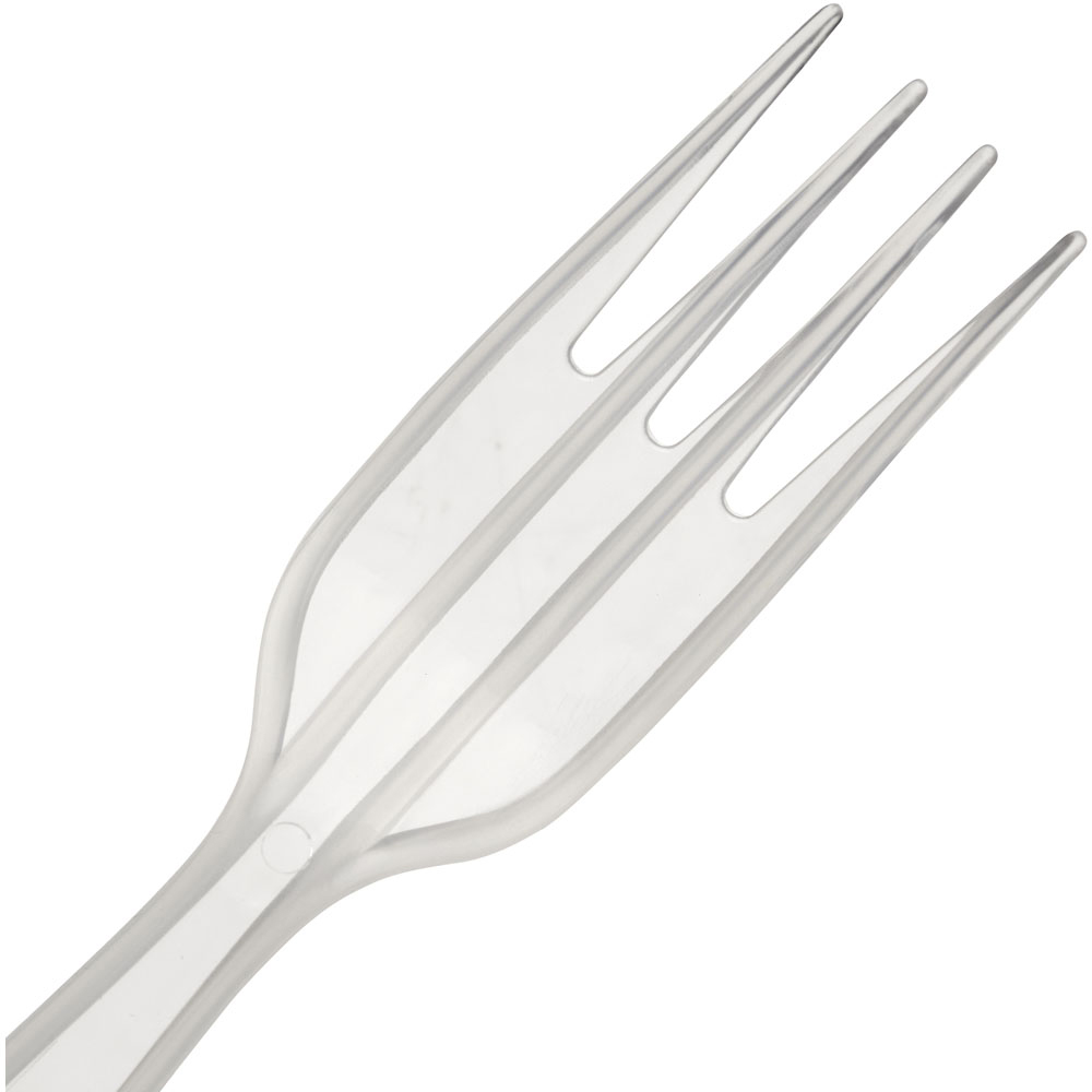 Wilko 30 Pack Reusable Plastic Forks Image 5