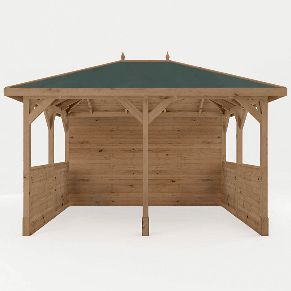 Mercia 3 x 4m Pressure Treated Traditional Gazebo with Side Panels Image 3