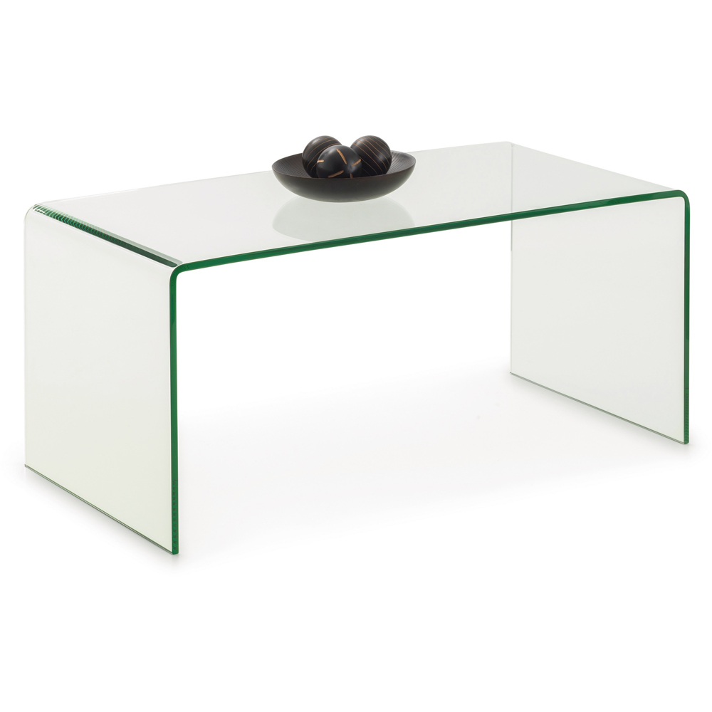 Julian Bowen Amalfi Bent Glass Coffee Table Image 2