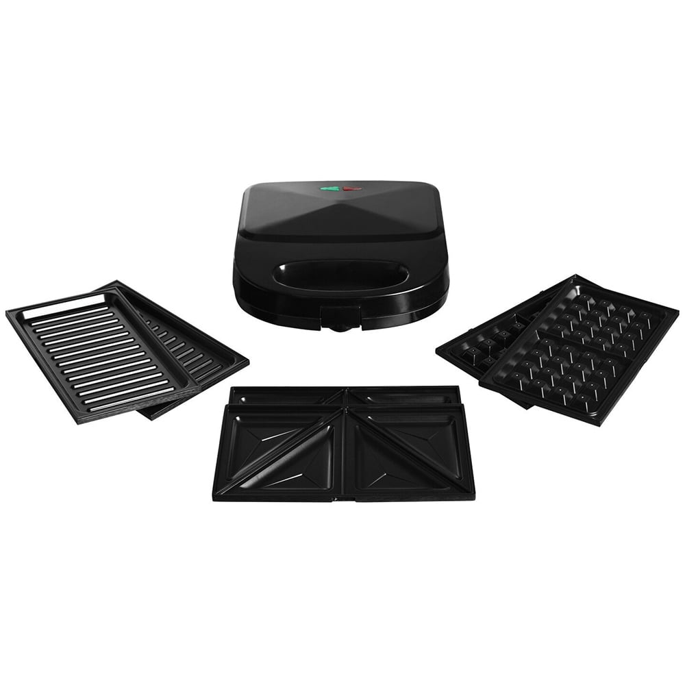 MY 3 in 1 Sandwich Toaster Black Image 1
