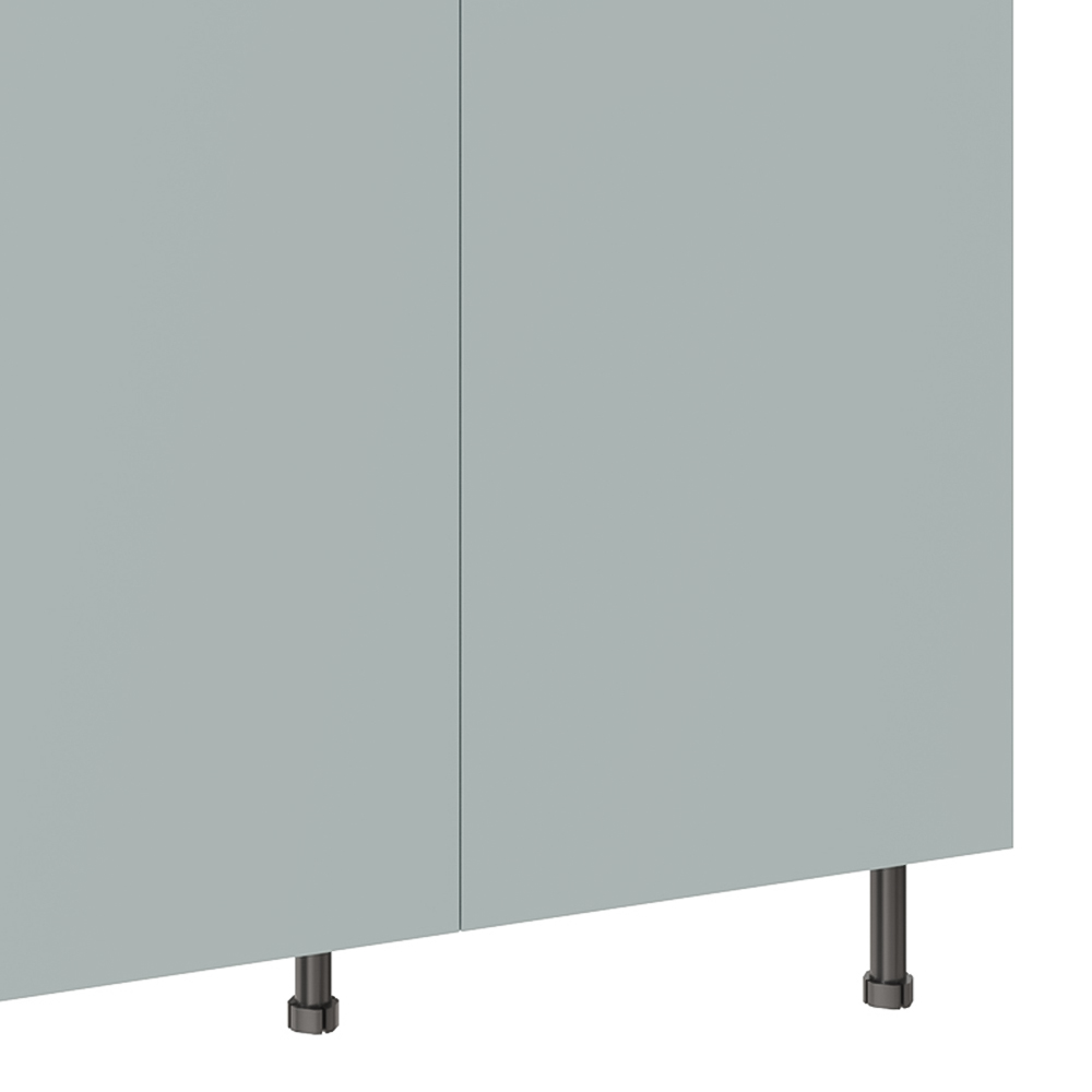 Kitchen Kit Slab Supermatt Aquamarine Base Kitchen Cabinet Flatpack 1000mm Image 3
