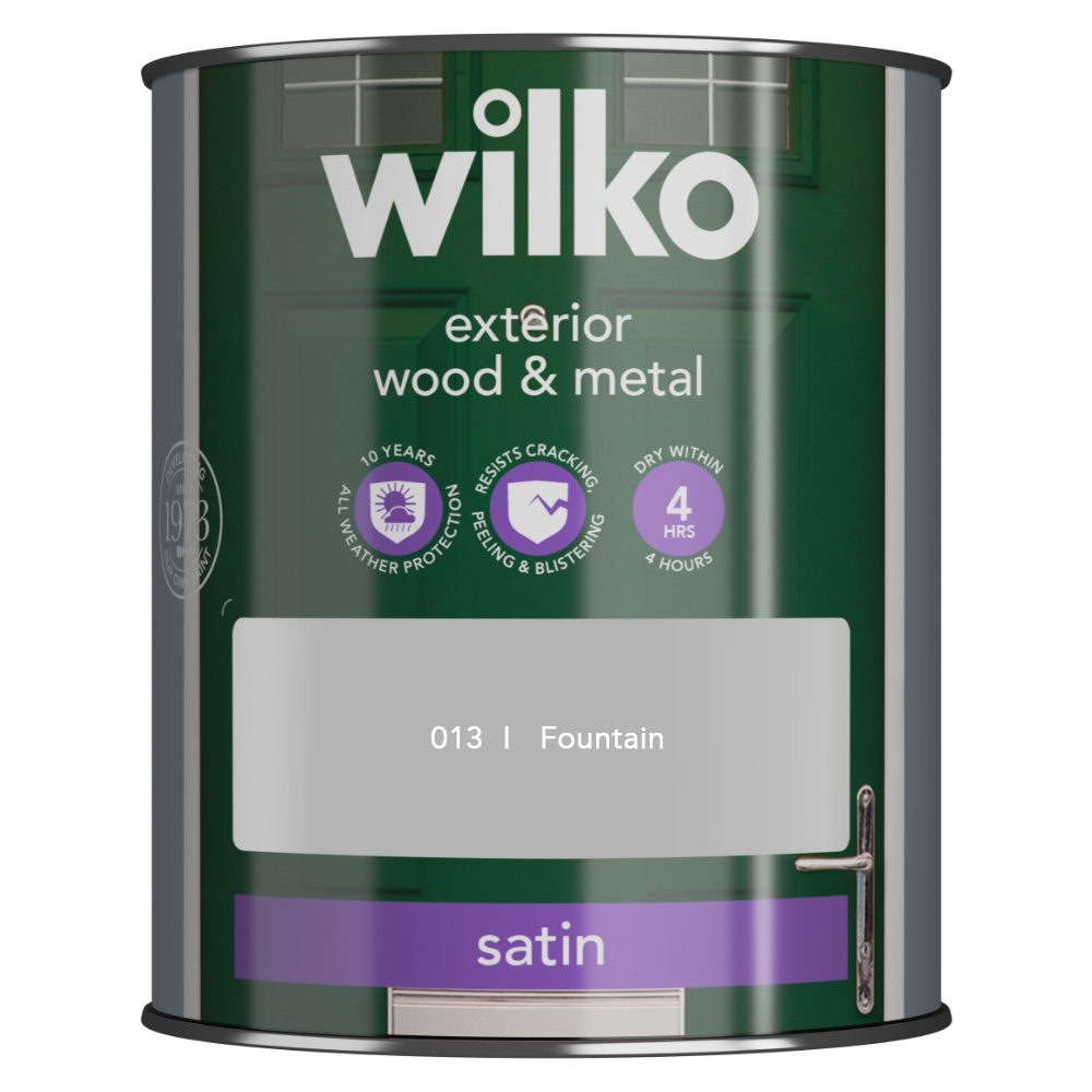 Wilko Quick Dry Wood and Metal Fountain Satin Finish Paint 750ml Image 2