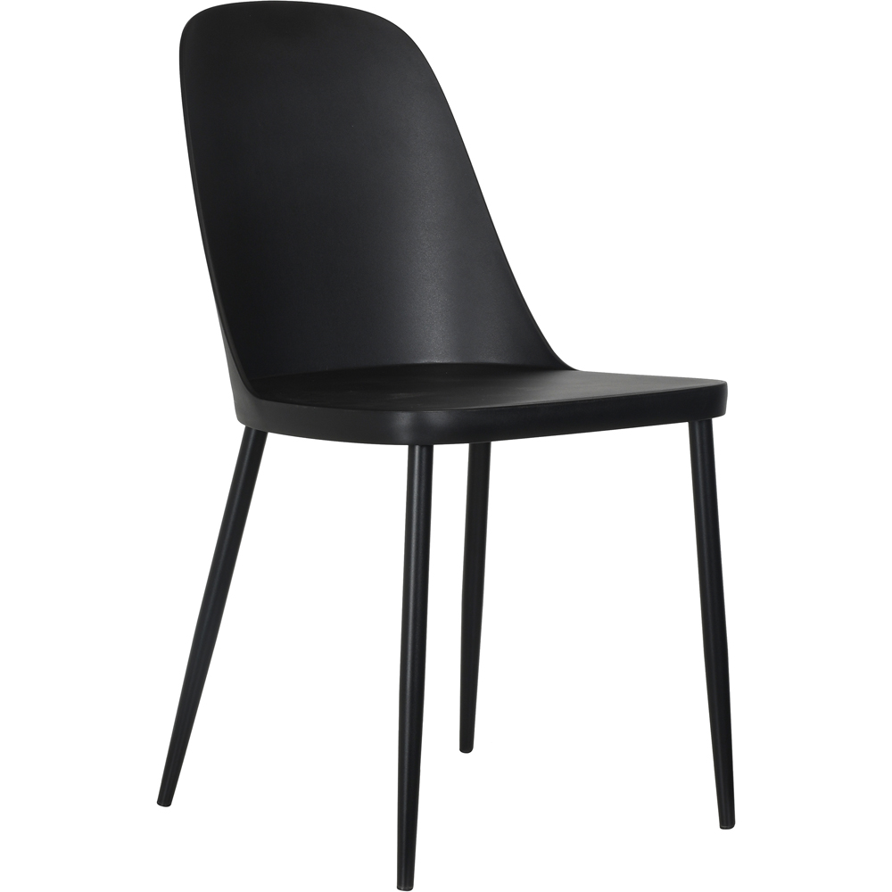 Core Products Aspen Set of 2 Black Dining Chair Image 3