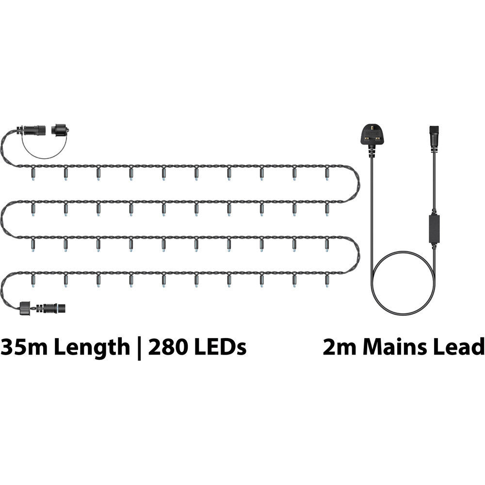 Eagle Connect Cool White LED Black String Light 35m Image 8