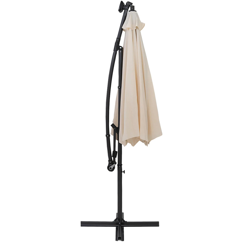 MonsterShop Cream LED Cantilever Parasol 3m Image 3