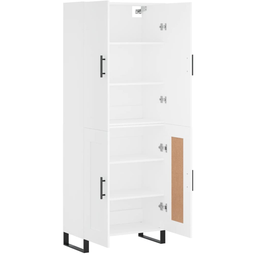 vidaXL 4 Door White Highboard Image 4