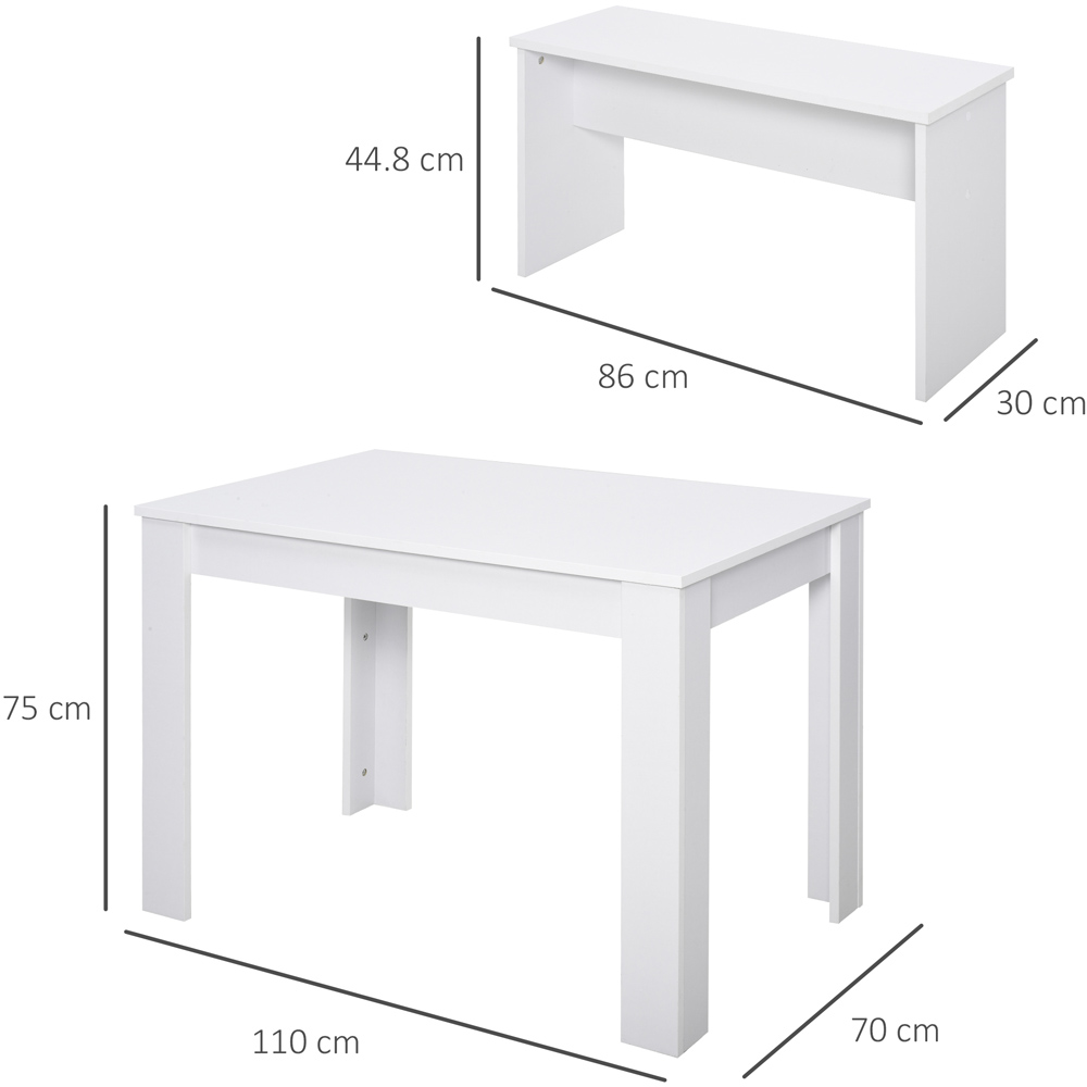 Portland 2 Seater Dining Set White Image 7