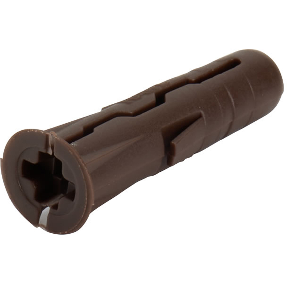 Rawlplug 7 x 30mm Brown Universal Plugs 96 Pack Image 1