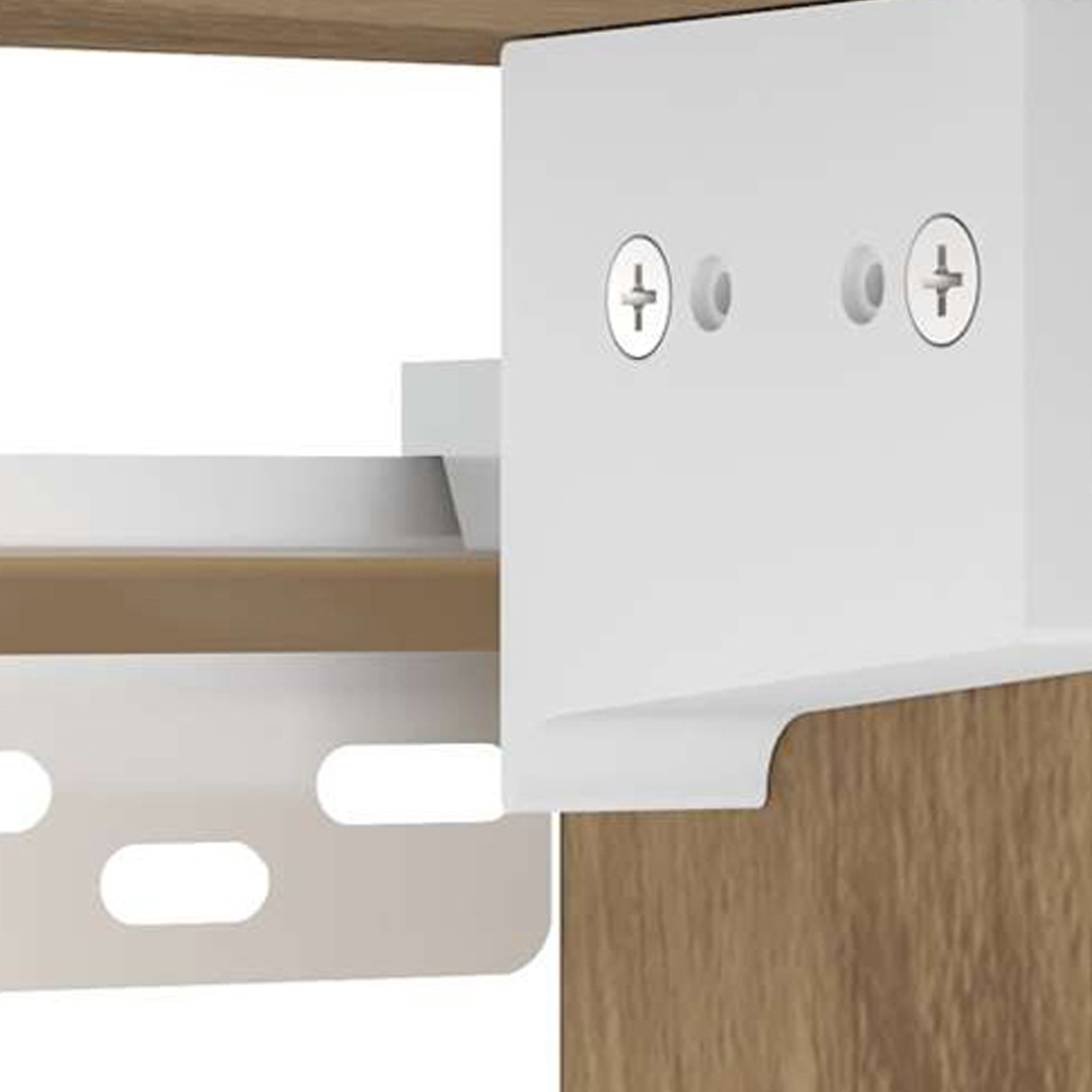 vidaXL 2 Door Oak Wooden Wall-Mounted Cabinet Image 7