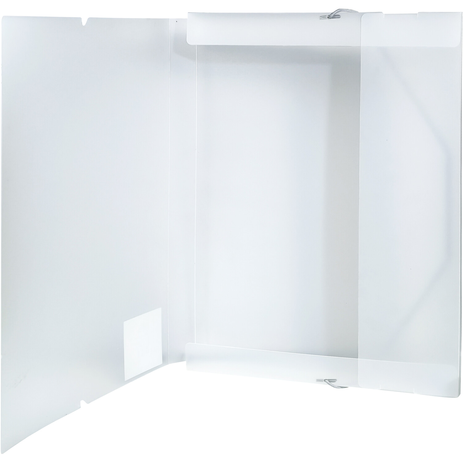Recycled PP Elasticated Box File - Clear Image 3