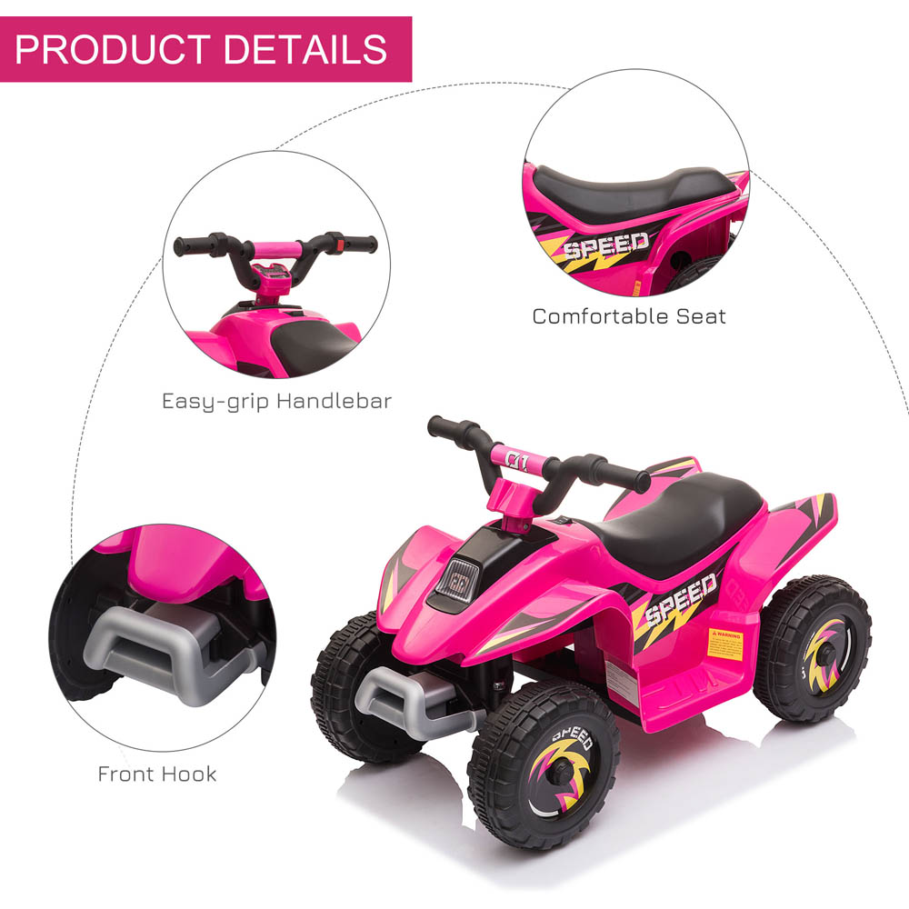 Tommy Toys Toddler Ride On Electric Quad Bike Pink 6V Image 4