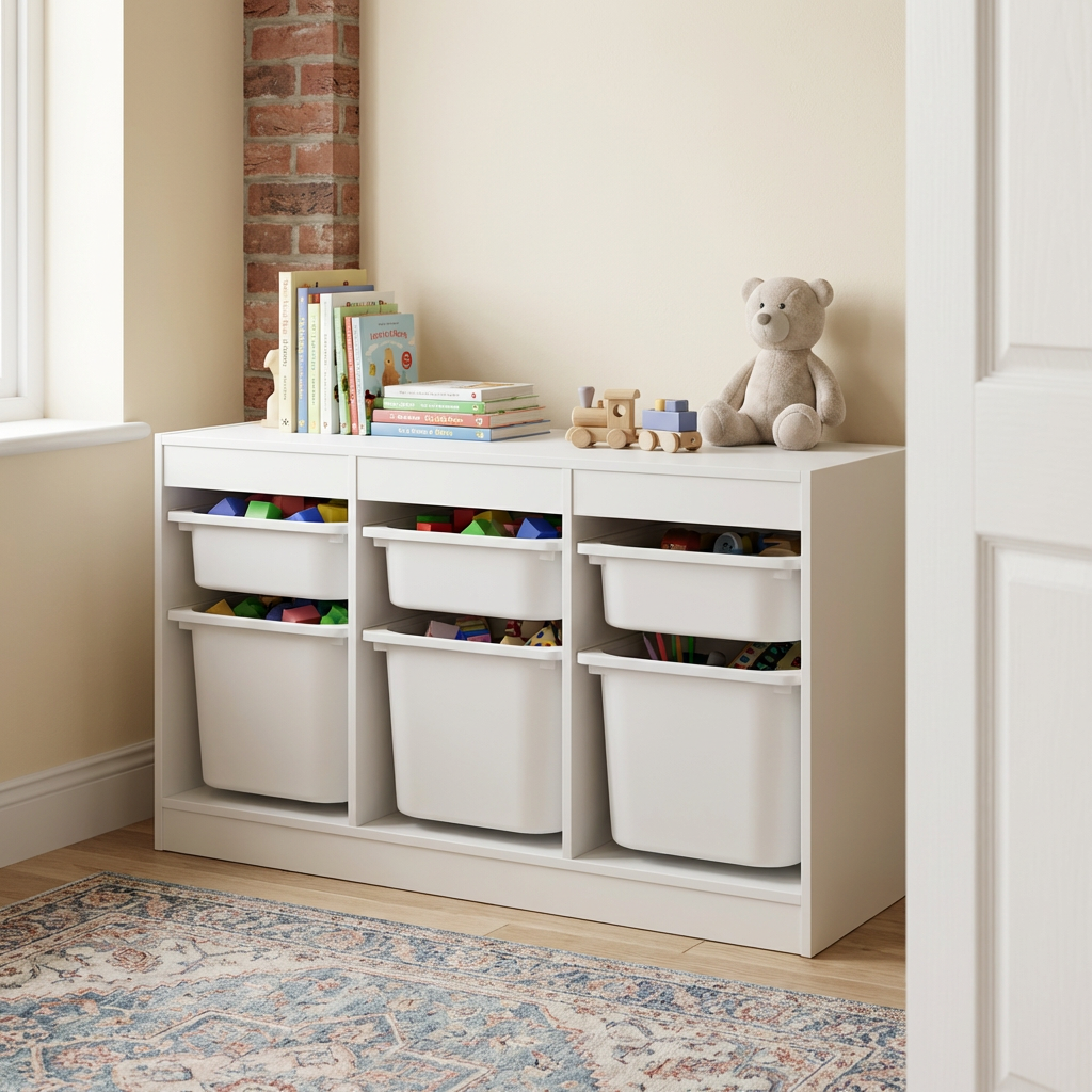 6 Drawer Storage Unit - White Image 5