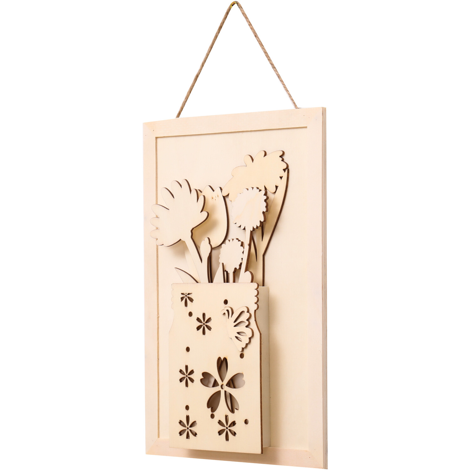3D Vase and Flower Hanging Decoration - Natural Image 3