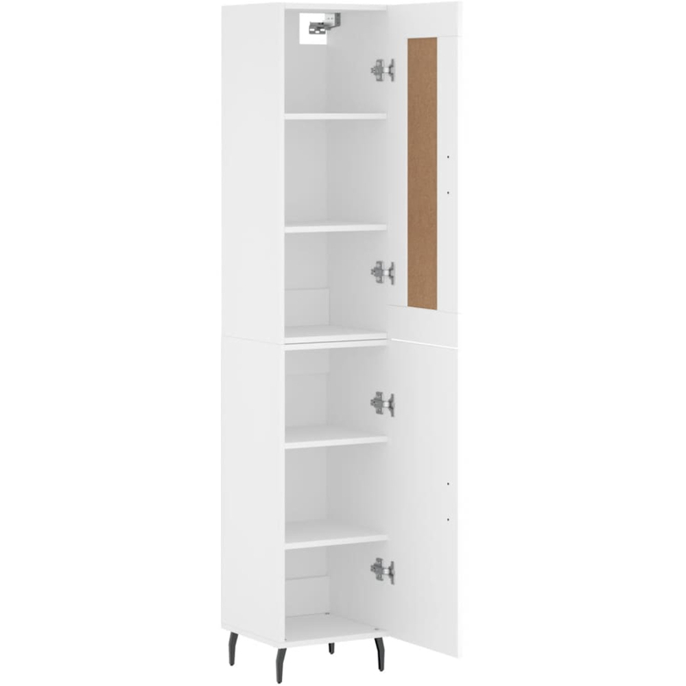 vidaXL 2 Door White Highboard Image 4