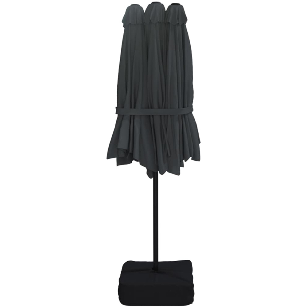 vidaXL Black Double Head Parasol 4.5 x 2.6m Image 4