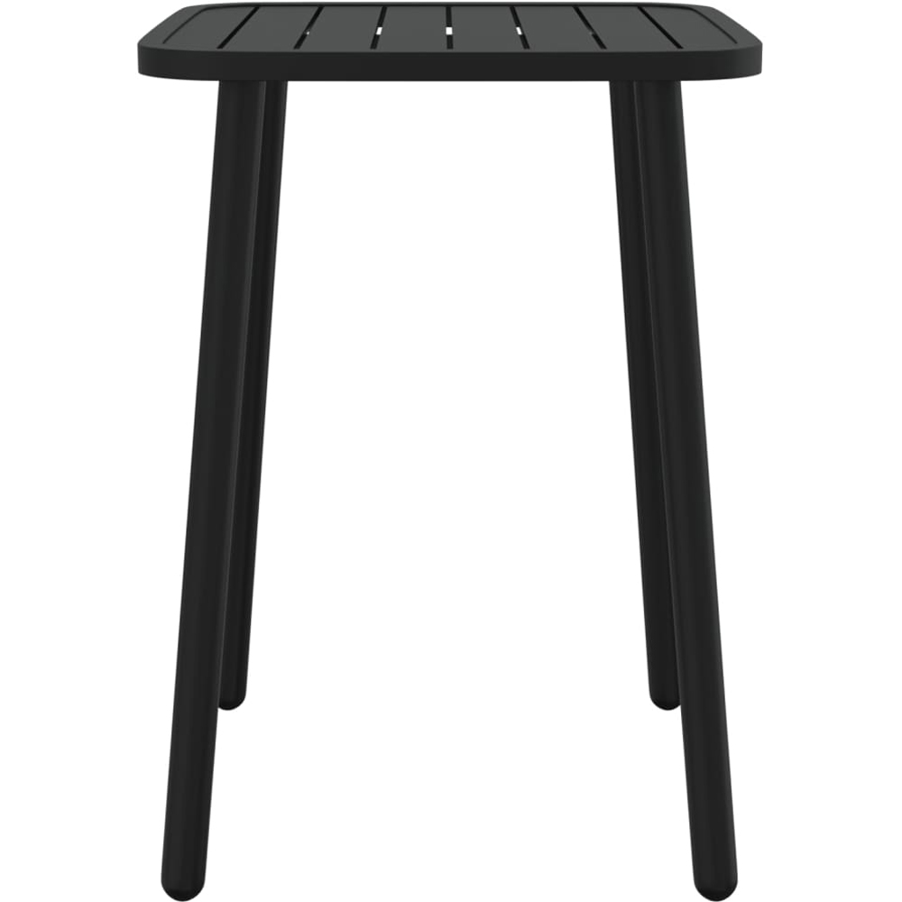vidaXL 2 Seater Anthracite Steel Square Garden Table Image 3