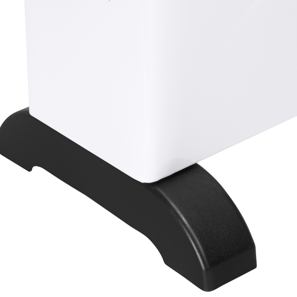 White and Black Electric Convector Radiator with 3 Heat Settings Image 4