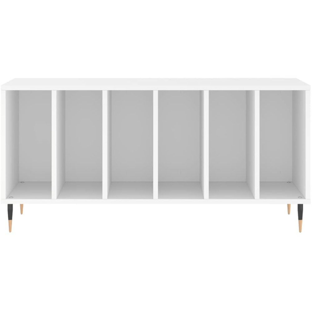 vidaXL 6 Shelf White Record Cabinet Image 4