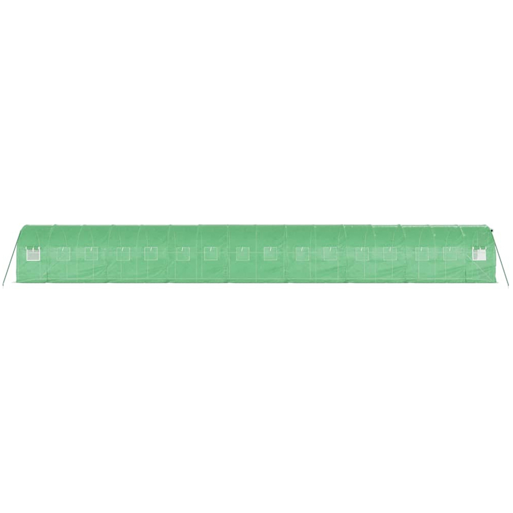vidaXL Green Polyethylene Galvanised Steel Frame 52.4 x 6.5ft Greenhouse Image 4
