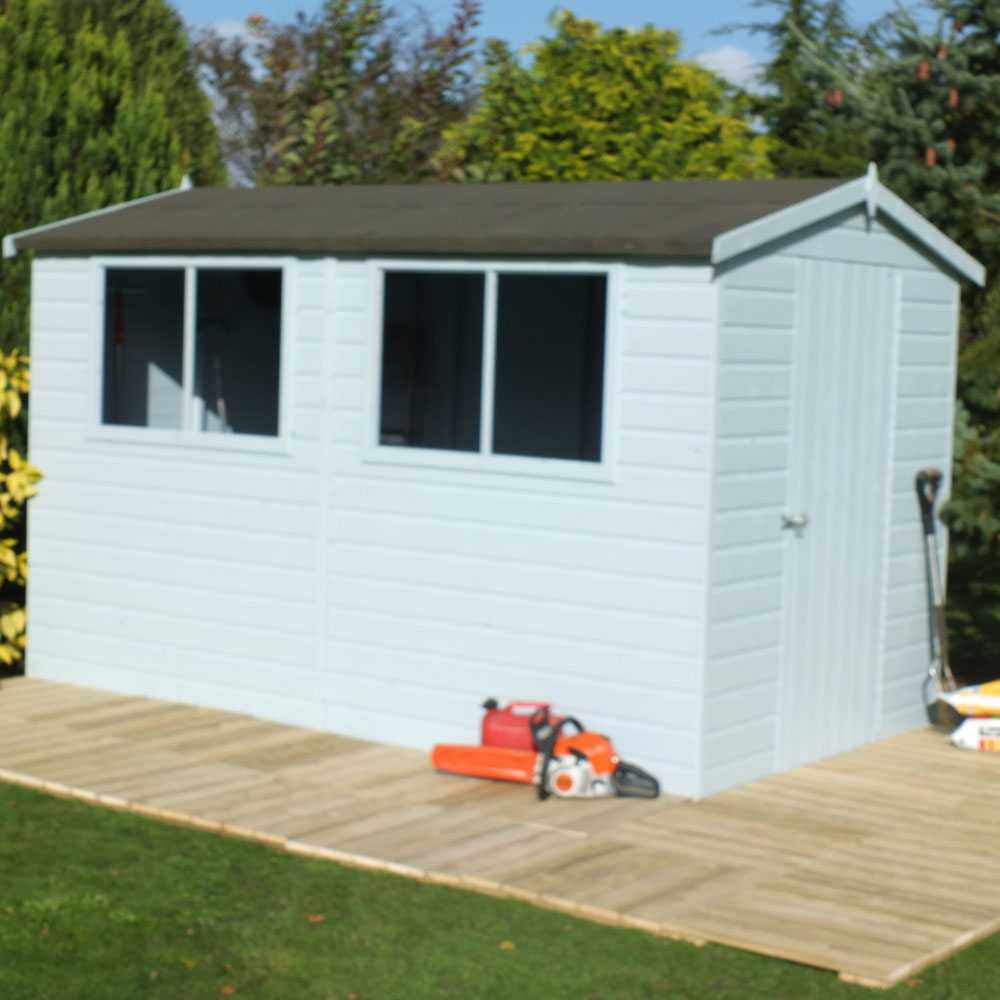 Shire Lewis 10 x 6ft Wooden Shiplap Apex Shed Image 3