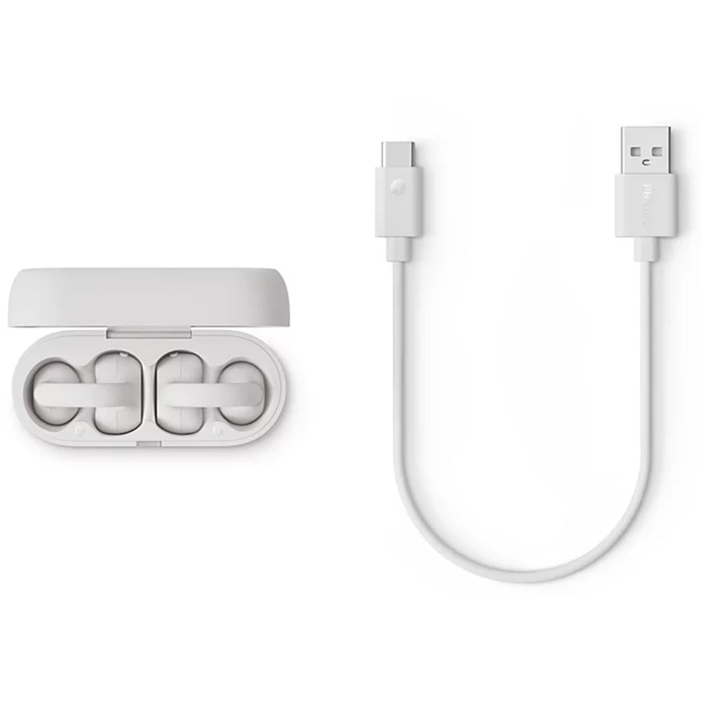 Philips TAQ2000 White Ear Cuff Style True Wireless Open Ear Multipoint Earbuds Image 6