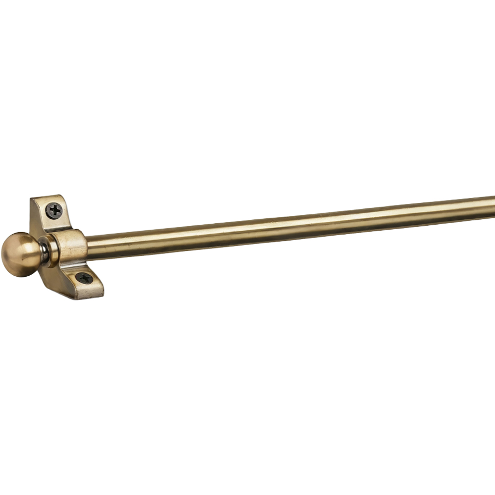 New Edge Blinds Antique Brass Ball End Finial Premium Metal Stair Rod Set 72.5cm x 10mm 13 Pack Image 1