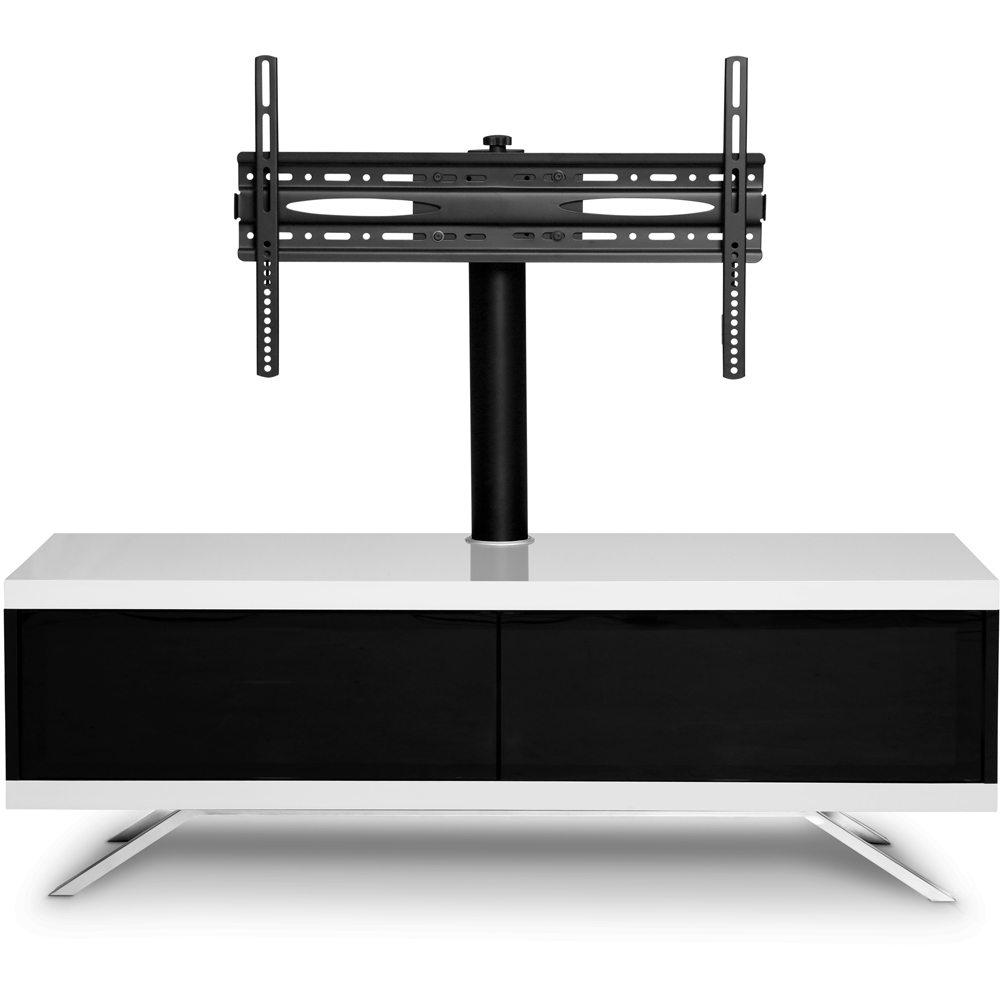 MDA Designs Tucana 1200 Hybrid 2 Drawer White Complete TV Cabinet Image 3