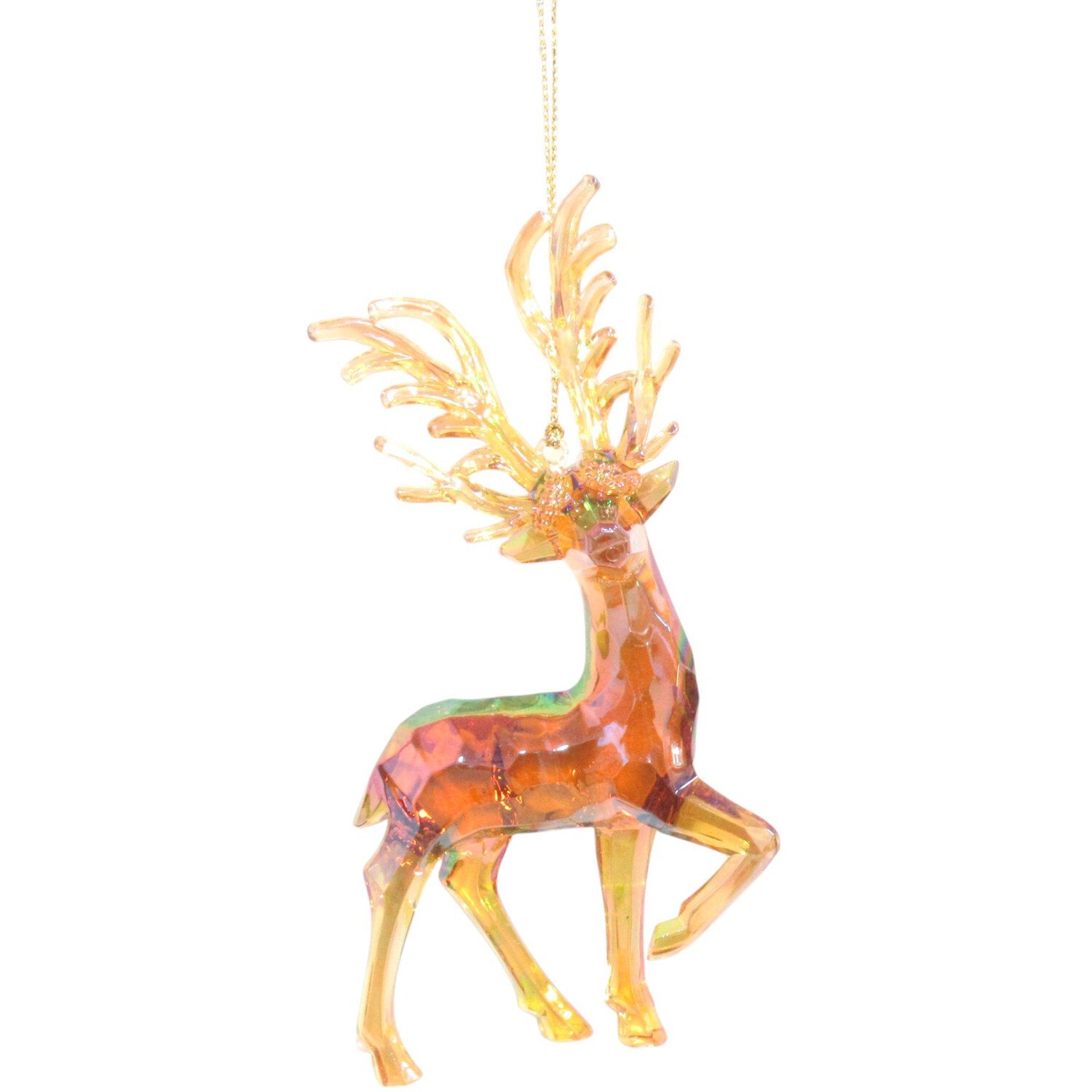 Dark Amber Iridescent Deer Amber Image 1