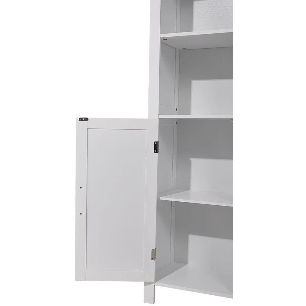H&O Direct Single Door White Freestanding Bathroom Cabinet Image 4