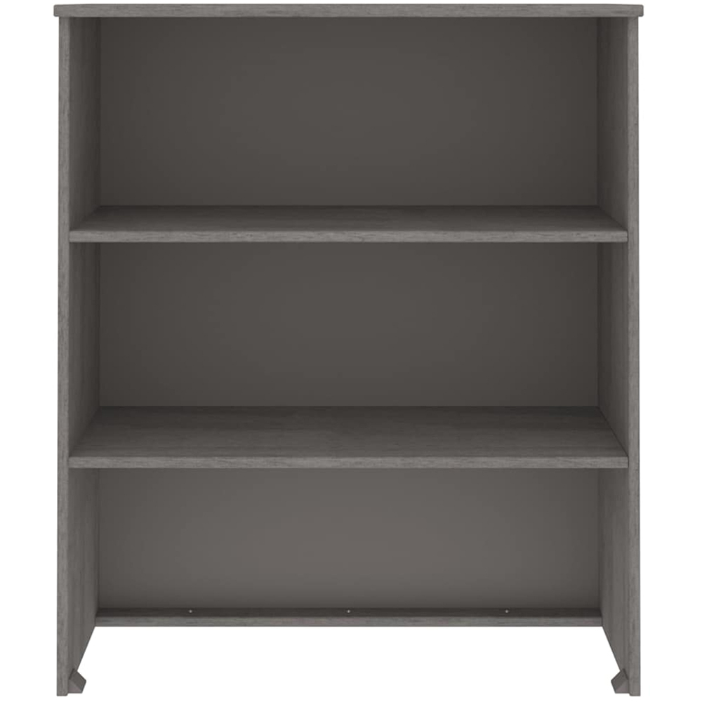 vidaXL Hamar 3 Shelf Light Grey Solid Pine Wood Highboard Top Image 3