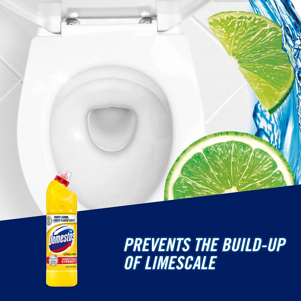 Domestos Citrus Fresh Thick Bleach 750ml 9 Pack Image 4