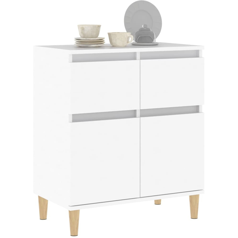 vidaXL 2 Door 2 Drawer White Sideboard Image 3