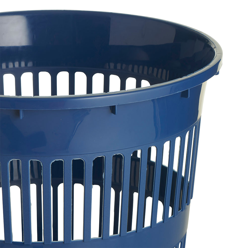Wilko Dark Blue Waste Paper Bin 12L Wilko