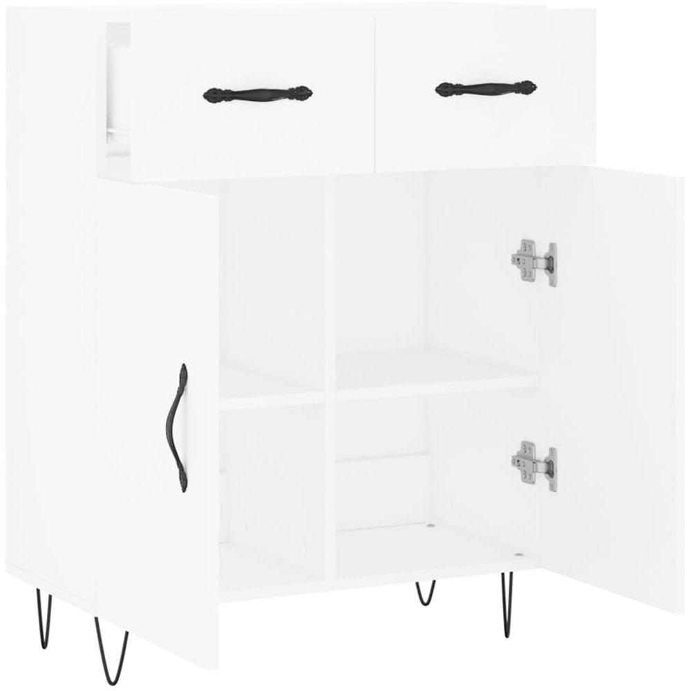 vidaXL 2 Door 2 Drawer White Sideboard Image 5