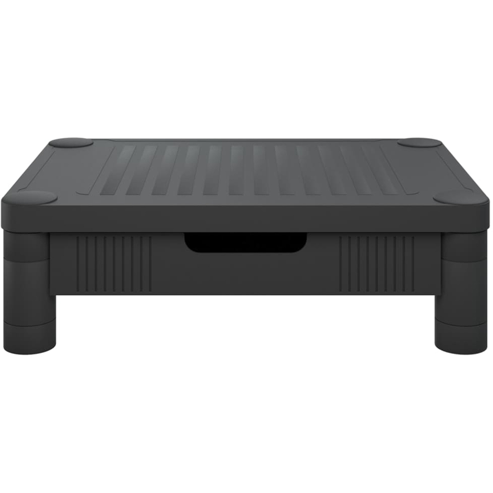 vidaXL Black Monitor Stand with Drawer Image 2