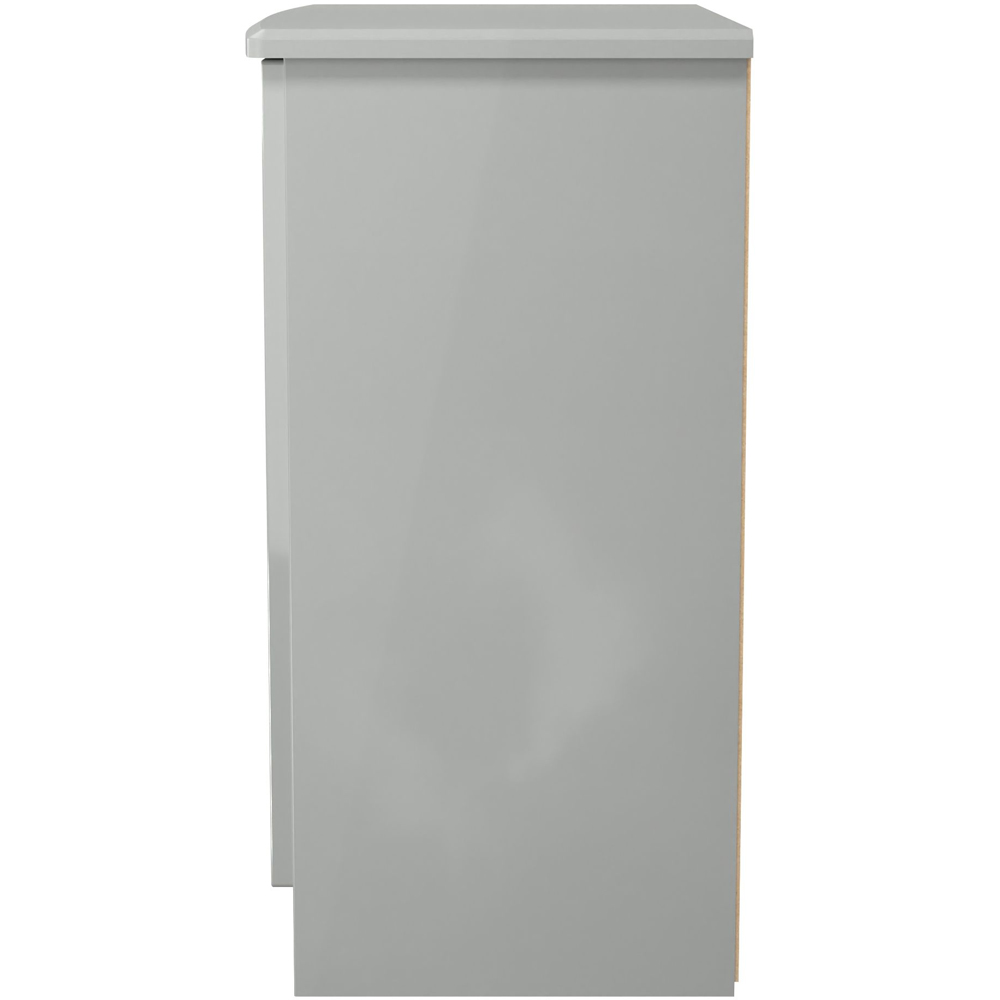 Crowndale Camden 2 Door Grey Gloss and Dusk Grey Storage Cabinet Ready Assembled Image 3
