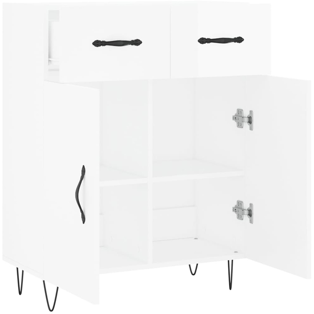vidaXL 2 Door 2 Drawer White Sideboard Image 5