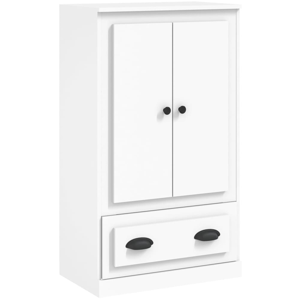 vidaXL 2 Door Single Drawer White Highboard Image 2