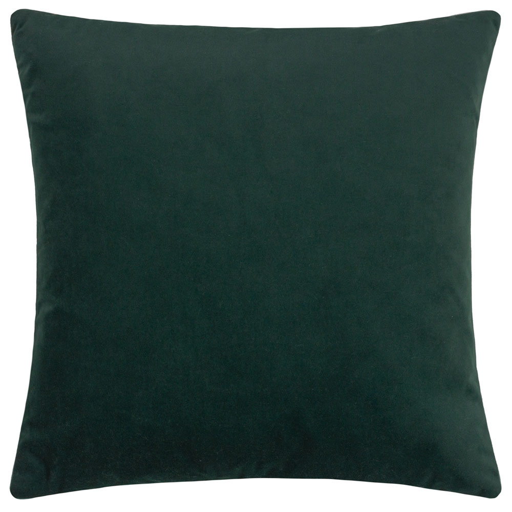 furn. Kalho Pink and Green Velvet Jacquard Cushion Image 3