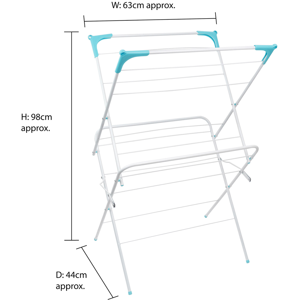 JVL 2-Tier White Clothes Airer 9m Image 9