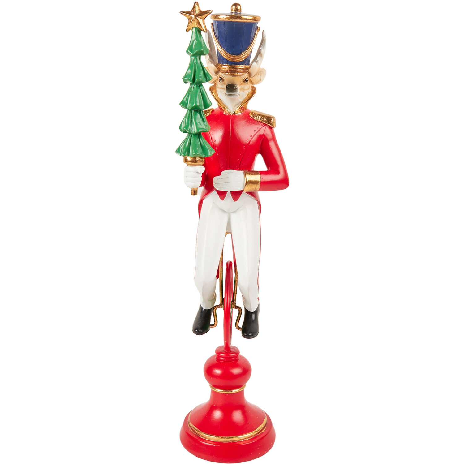 Reindeer on Unicycle Ornament Image 3